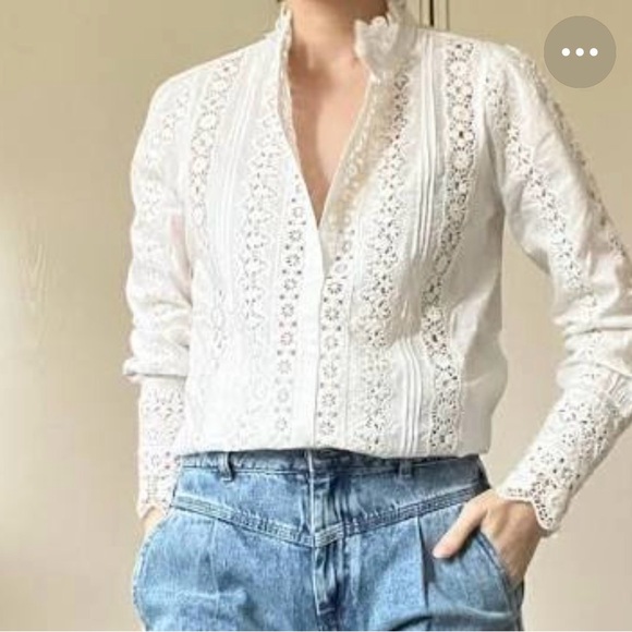 Sezane Rym Shirt Ecru - Size 42 - Picture 2 of 4